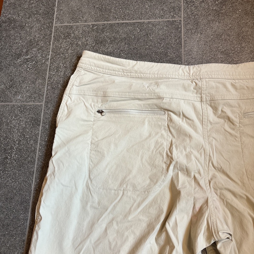 LL Bean Pants Womens 18R Tan Capri Nylon Stretch Mid Rise Hiking Ripstop See Pic - Picture 13 of 16